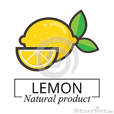 Lemon label Vector Illustration