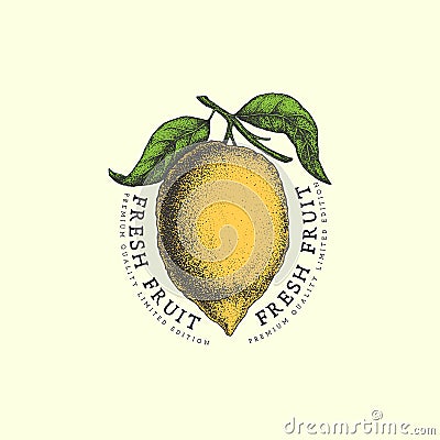 Lemon label Vector Illustration