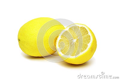 Lemon and lemon half Stock Photo