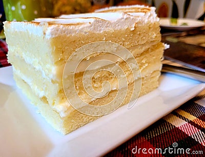 Lemon meringue cake Stock Photo