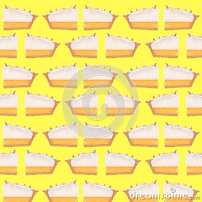 Lemon Meringue Pattern Illustration Cartoon Illustration