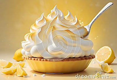 Lemon Meringue Pie Stock Photo