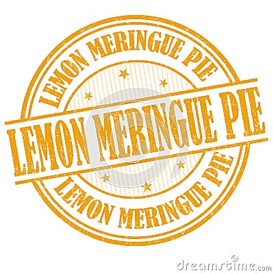 Lemon meringue pie grunge rubber stamp Vector Illustration