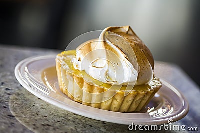 Lemon Meringue Tart Stock Photo