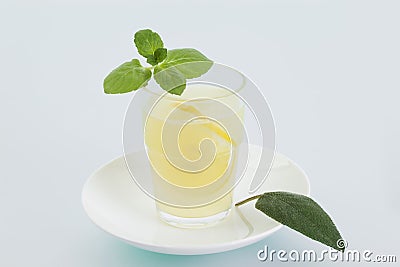 Lemon mint juice Stock Photo