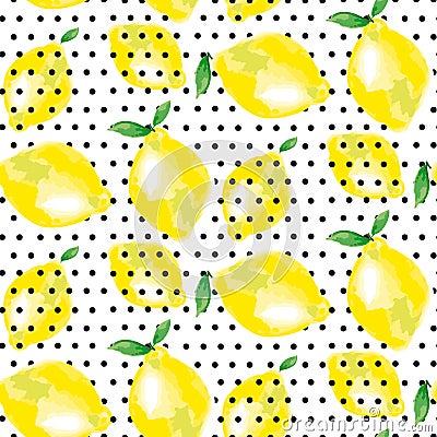 Lemon motif. concept vivid back fashion backdrop Vector Illustration