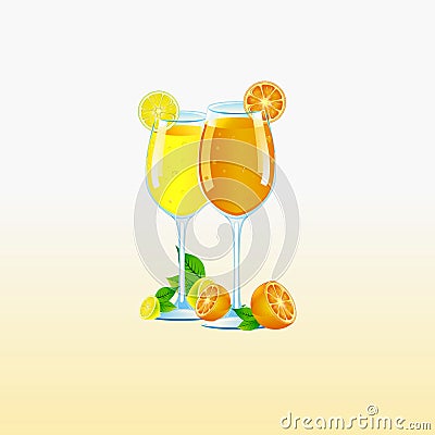 Lemon & Orange Vector Illustration