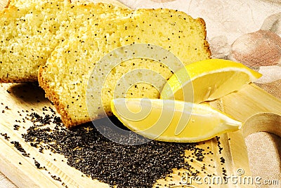 Lemon Poppy Seed Bread Stock Photo