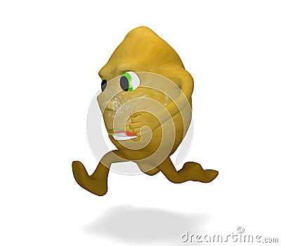 Lemon race Cartoon Illustration