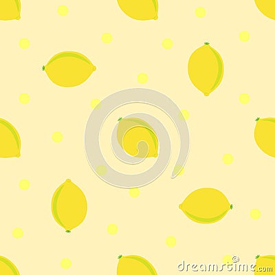 Lemon seamless pattern Vector Illustration