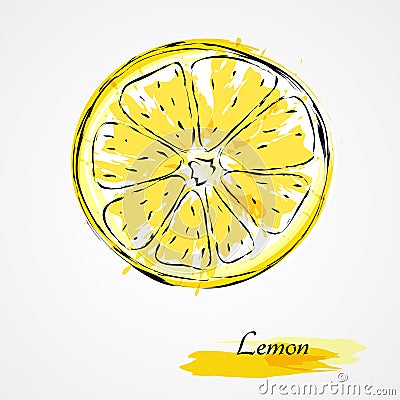 Lemon slice Stock Photo