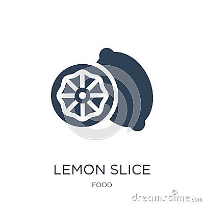 lemon slice icon in trendy design style. lemon slice icon isolated on white background. lemon slice vector icon simple and modern Vector Illustration