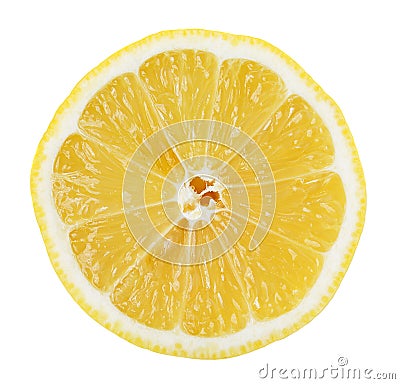 Lemon Slice on white background Stock Photo
