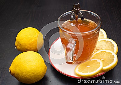 Lemon tea to clench the thirst Stock Photo