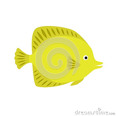 Lemon yellow fish. bright ocean fish Stock Photo