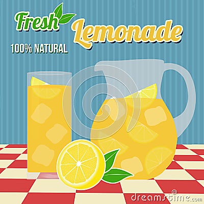 Lemonade poster Vector Illustration