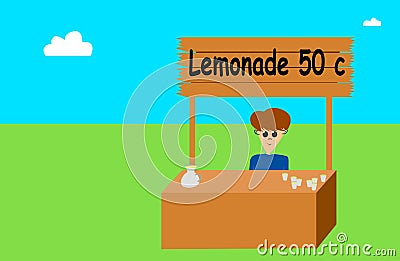 Lemonade Stand Stock Photo