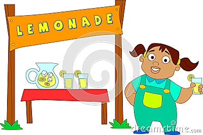 Lemonade Stand Vector Illustration