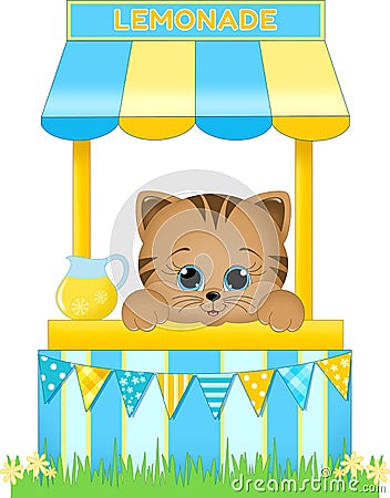 Lemonade Stand Cartoon Illustration