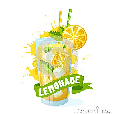 Lemonade - vector illustration isolated on white background Vector Illustration