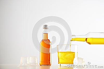 Lemonades, cocktail with ice mockup summer set Stock Photo