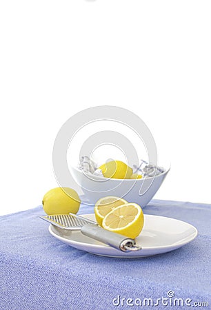 Lemons on a dish Stock Photo