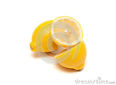 Lemons isolated on white background Stock Photo