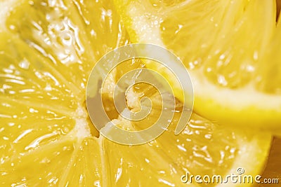 Lemons photographed close-up of lemon slices Stock Photo