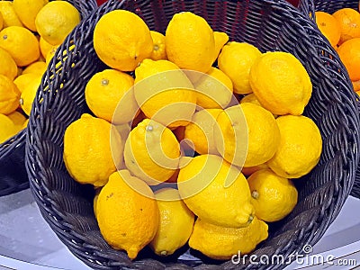 Lemons on sale Stock Photo