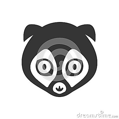 Lemur head logo. Lemur emblem. Vector illustration. Vector Illustration