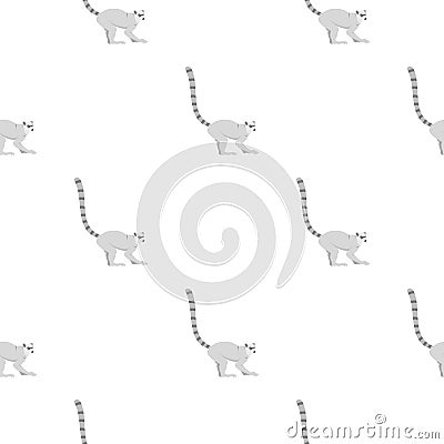 Lemur pattern seamless Vector Illustration