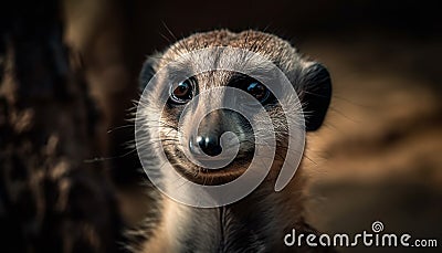 Lemur portrait Cute primate staring at camera generated by AI Stock Photo