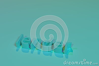 Lender, 3D rendering. Abstract typography, CGI keywords. Wallpaper for graphic design. Stock Photo