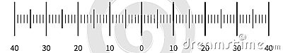 Length calibration scale. Ruler or indicator line measurement Vector Illustration