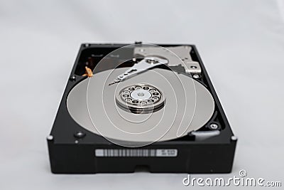 The length of the Inside hard disk. Stock Photo