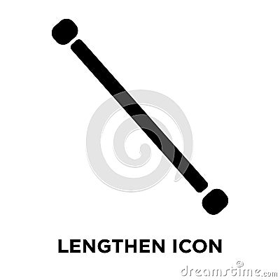 Lengthen icon vector isolated on white background, logo concept Vector Illustration