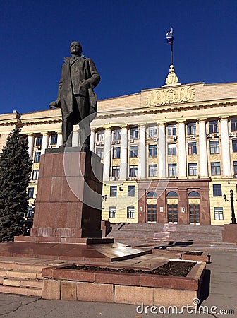 Lenin monument Editorial Stock Photo