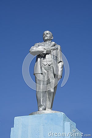 Lenin stone monument Editorial Stock Photo