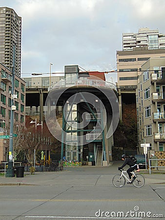 Lenora St. elevator, Seattle Editorial Stock Photo