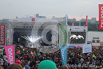 Lenovo vibe fest: Extreme sports, music and technics festival in Novosibirsk, Russia Editorial Stock Photo