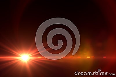 Lens flare effect Stock Photo