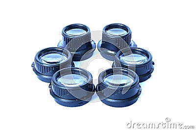 lens magnifications Stock Photo