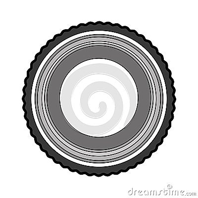 Lens photographic isolated icon Vector Illustration