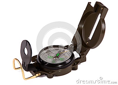 Lensatic compass Stock Photo