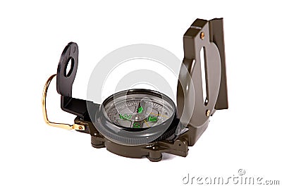 Lensatic compass Stock Photo