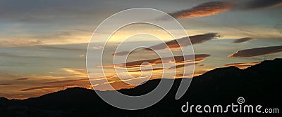 Lenticular Clouds Stock Photo