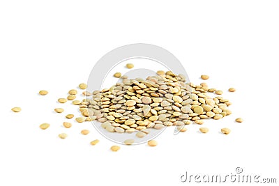 Lentil isolated on white background Stock Photo