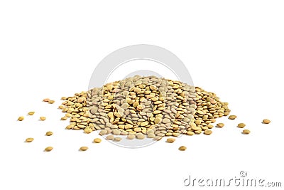 Lentil isolated on white background Stock Photo