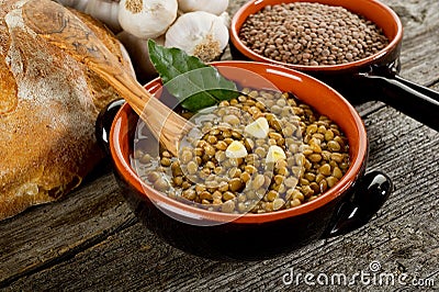 Lentils soup Stock Photo