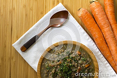 Lentils with vegetables Stock Photo